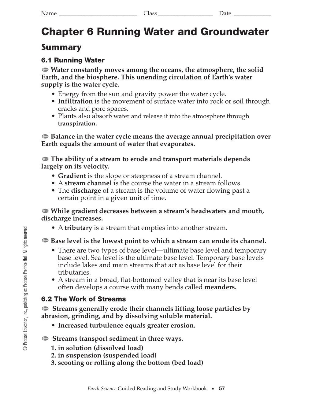 chapter-6-running-water-and-groundwater-summary-6-1-running-water-water