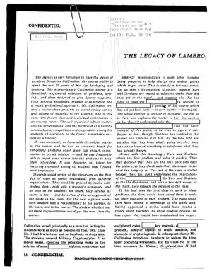 The Legacy of Lambro~