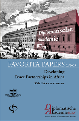 Developing Peace Partnership in Africa 35Th IPA Vienna Seminar