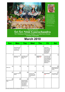 Picture Calendar 2010-11