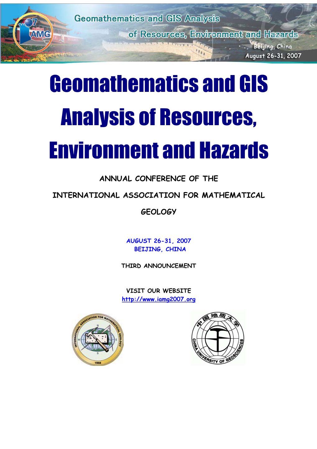 Geomathematics and GIS Analysis of Resources, Environment and Hazards