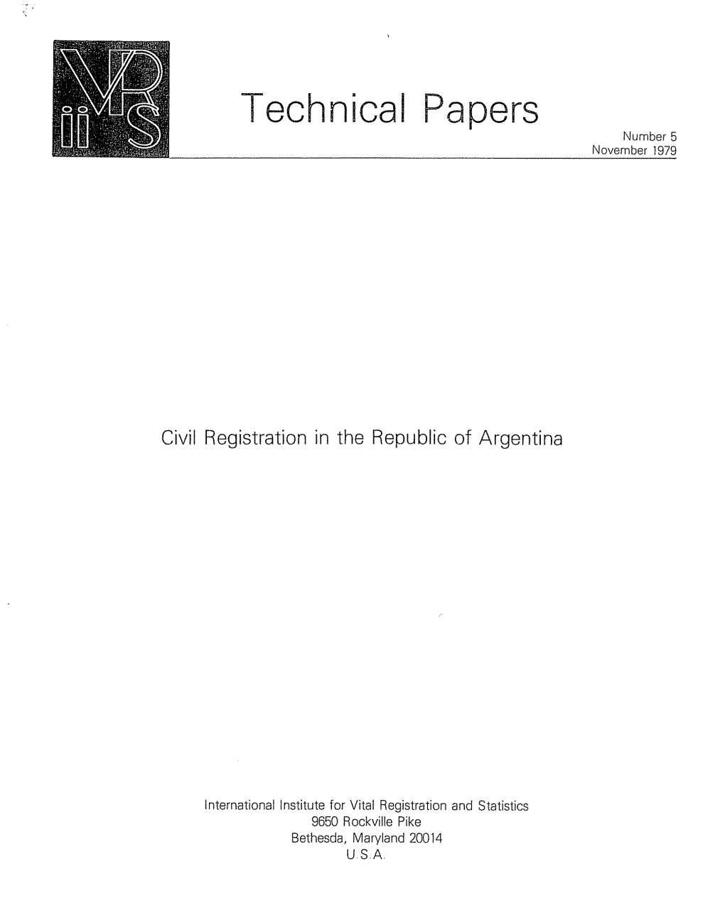 Civil Registration in the Republic of Argentina