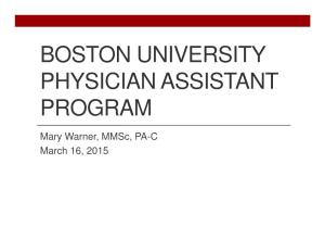 Boston University Physician Assistant Program