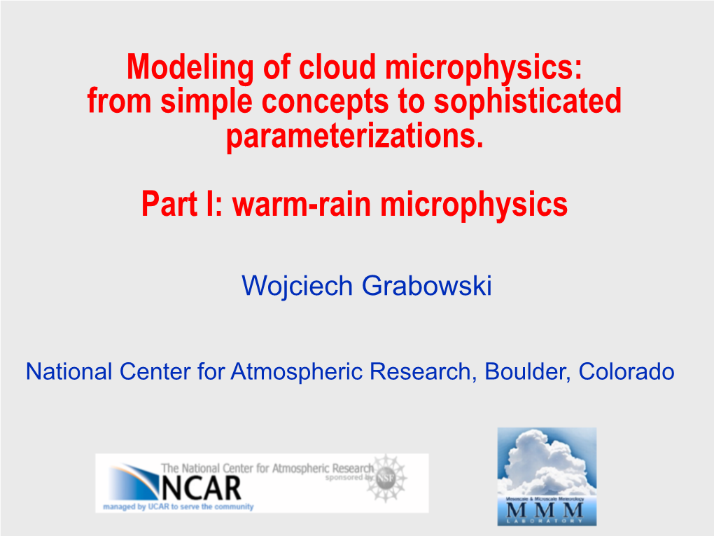 Warm-Rain Microphysics