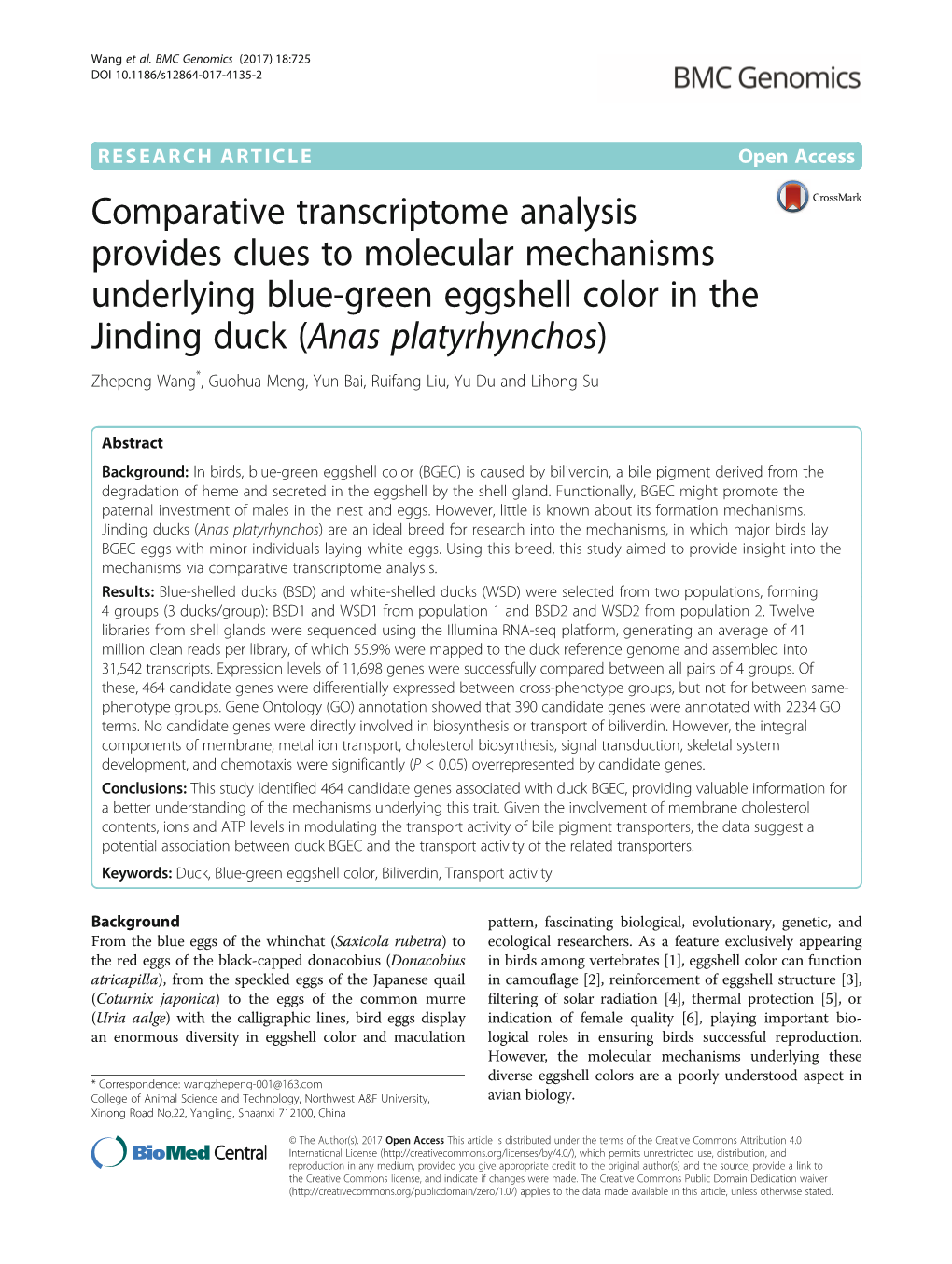Comparative Transcriptome Analysis Provides Clues to Molecular