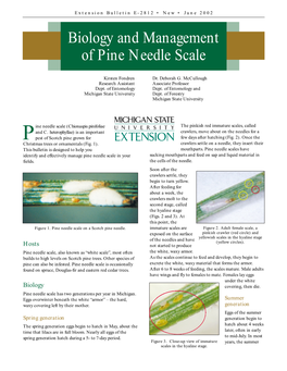 Biology and Management of Pine Needle Scale