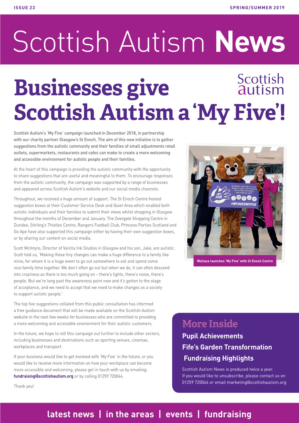 Scottish Autism News Is Produced Twice a Year