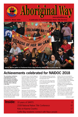 Achievements Celebrated for NAIDOC 2018