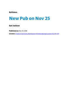 New Pub on Nov 25