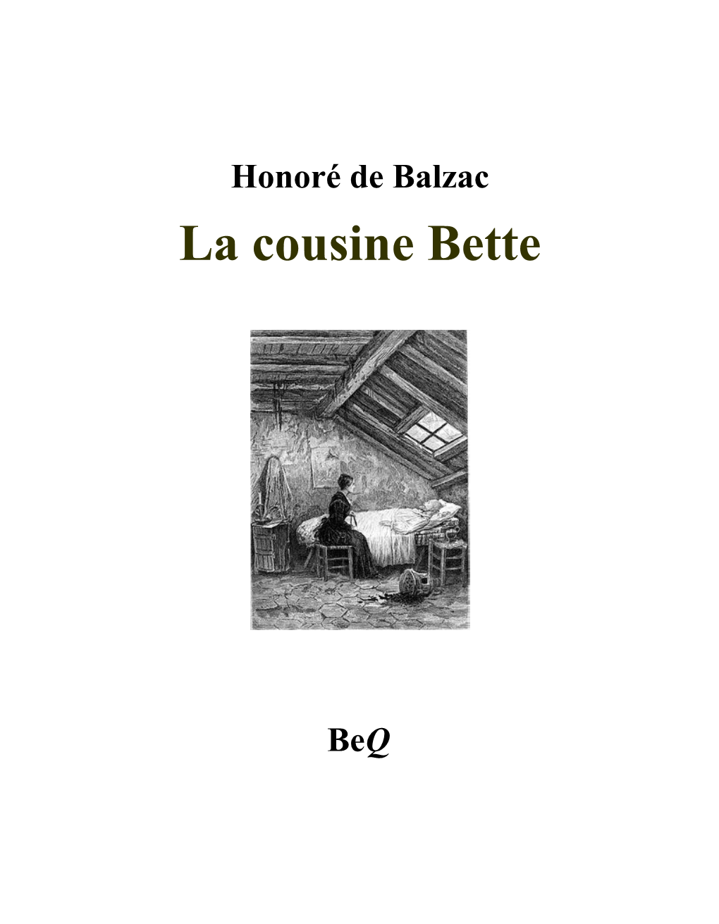 Honoré De Balzac La Cousine Bette