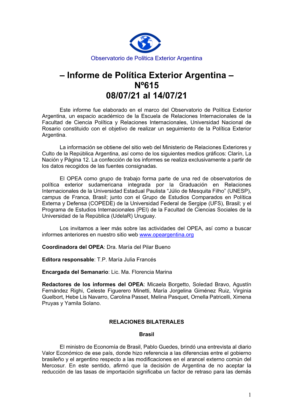 Informe OPEA