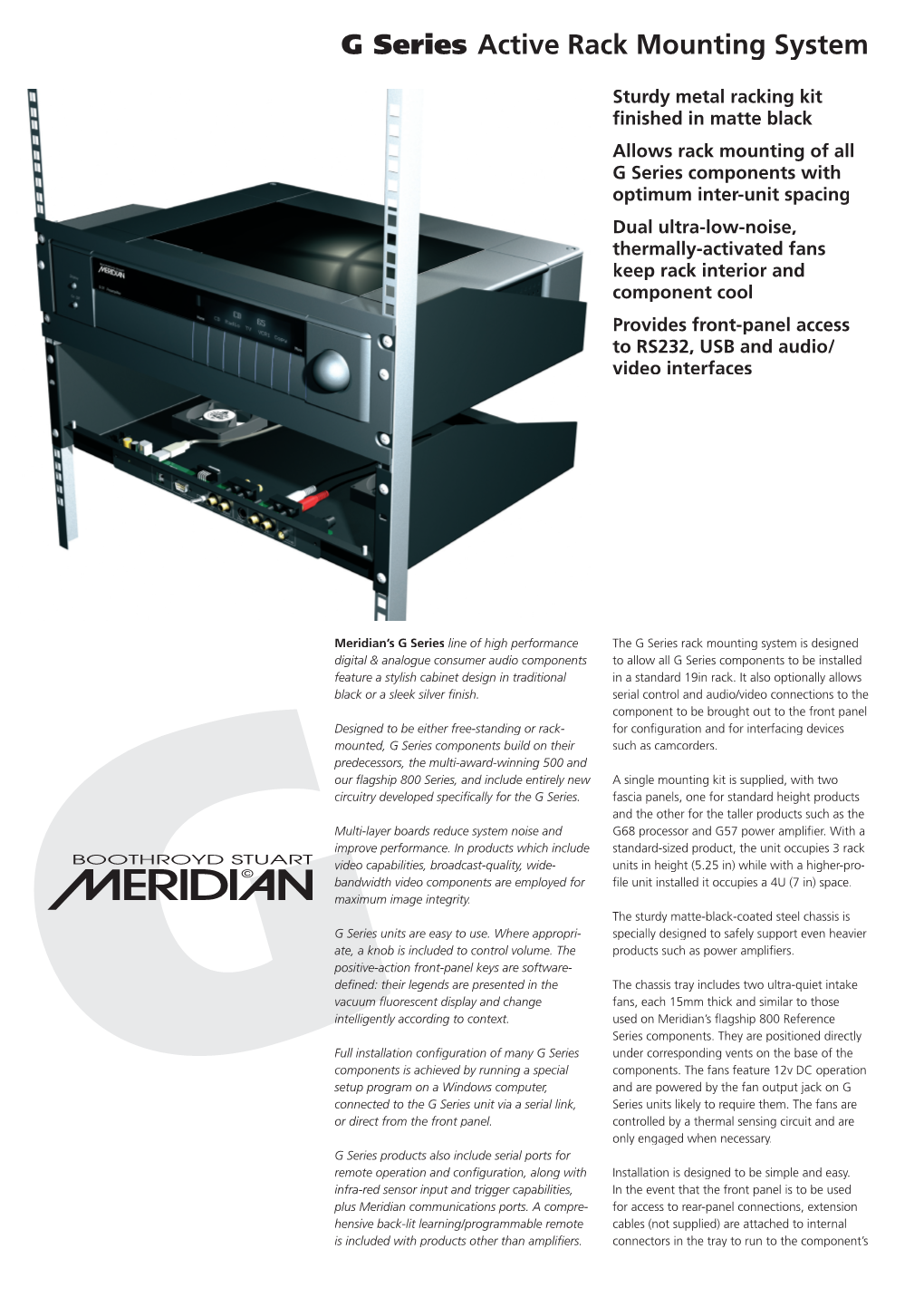 Meridian G08 Data Sheet