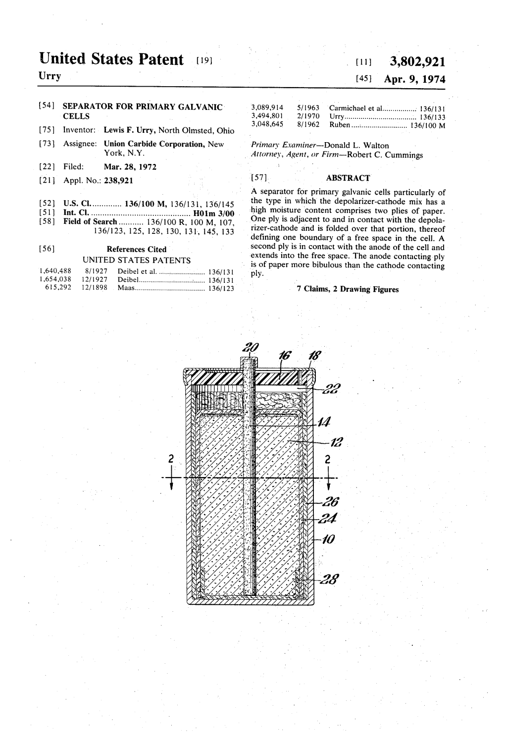 United States Patent [191 ‘ [111 33,802,921 Urry ' ' [451 Apr