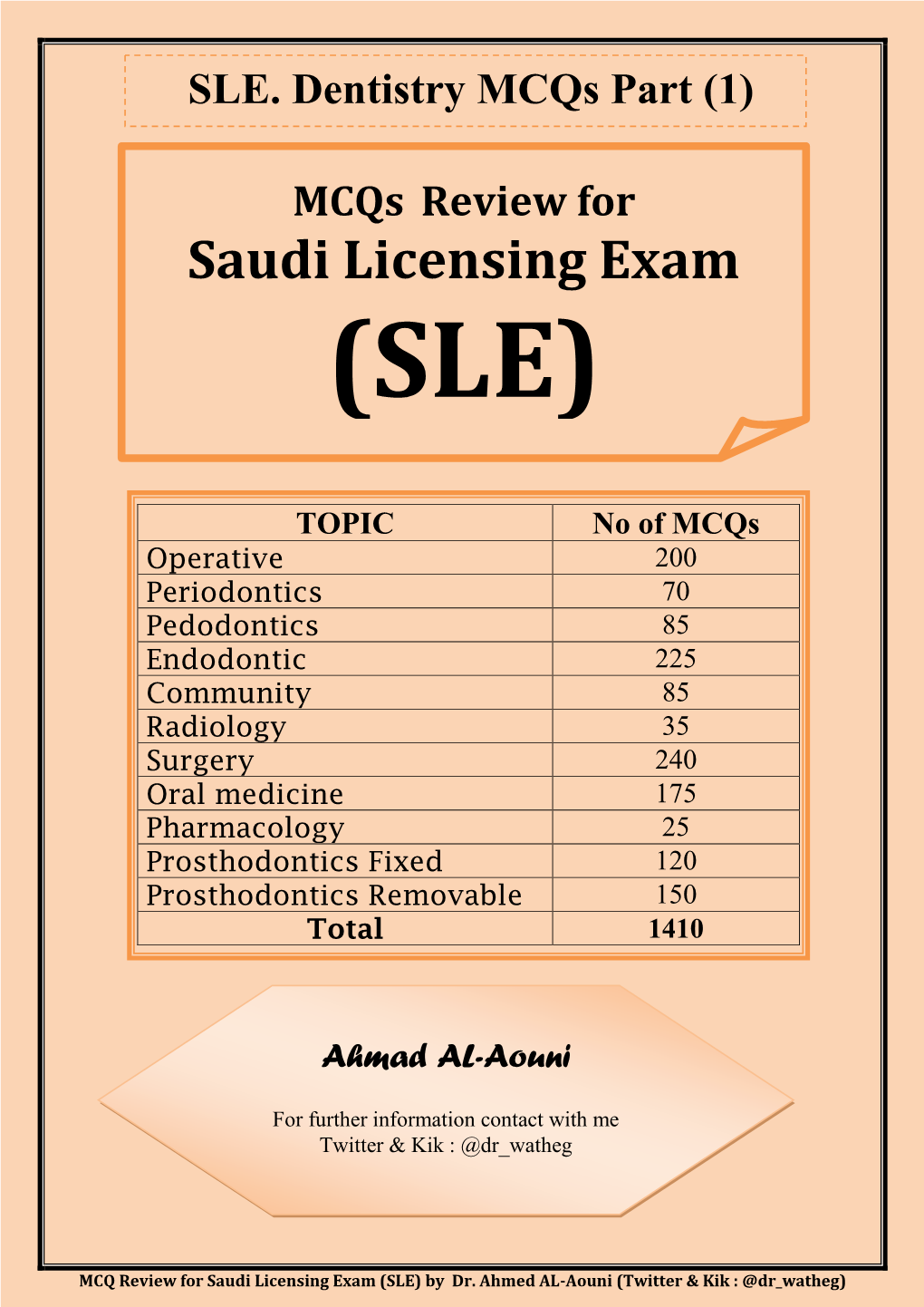 Saudi Licensing Exam (SLE)