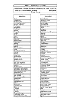Anexo I Deliberação