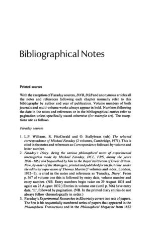 Bibliographical Notes