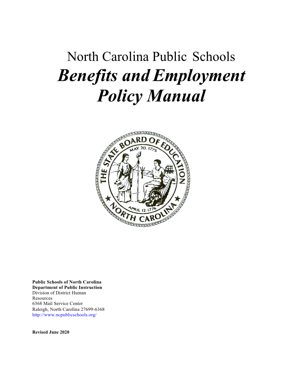 Benefits and Employment Policy Manual