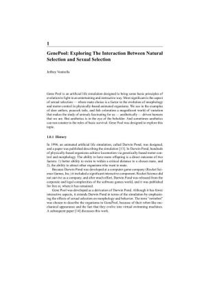 1 Genepool: Exploring the Interaction Between Natural Selection and Sexual Selection
