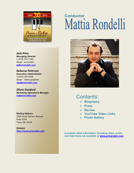 Mattia Rondelli – Biography