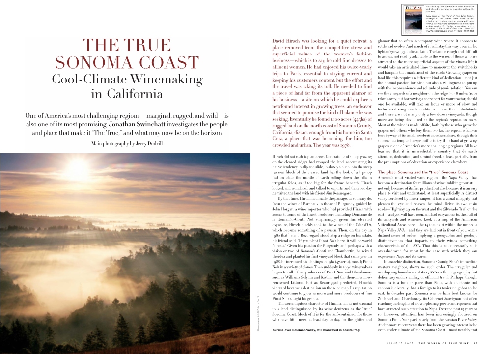 The True Sonoma Coast