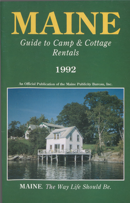 Maine Guide to Camp & Cottage Rentals 1992