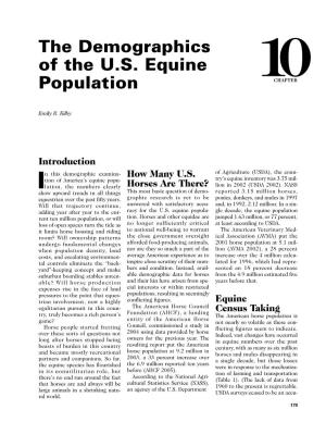 The Demographics of the U.S. Equine Population 10CHAPTER