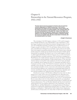 Chapter 8. Partnership in the Natural-Resources Program, 1953–1955