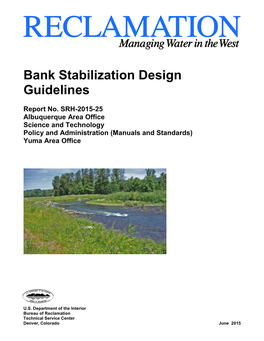 Bank Stabilization Design Guidelines