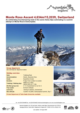 2021 Monte Rosa Ascent