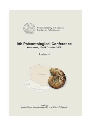 9 Paleontological Conference Th