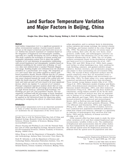 Land Surface Temperature Variation and Major Factors in Beijing, China