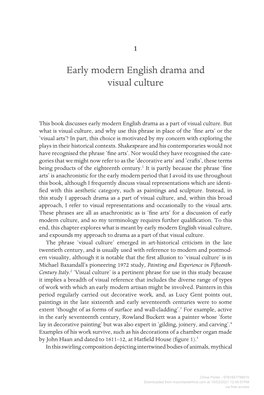 Early Modern English Drama and Visual Culture