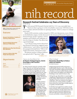November 9, 2012, NIH Record, Vol. LXIV, No. 23