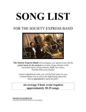 For the Society Express Band