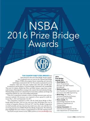 2016 Prize Bridge Awards