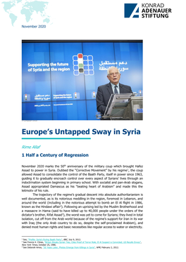Europe's Untapped Sway in Syria