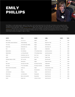 Emily Phillips – Primary Wave Music