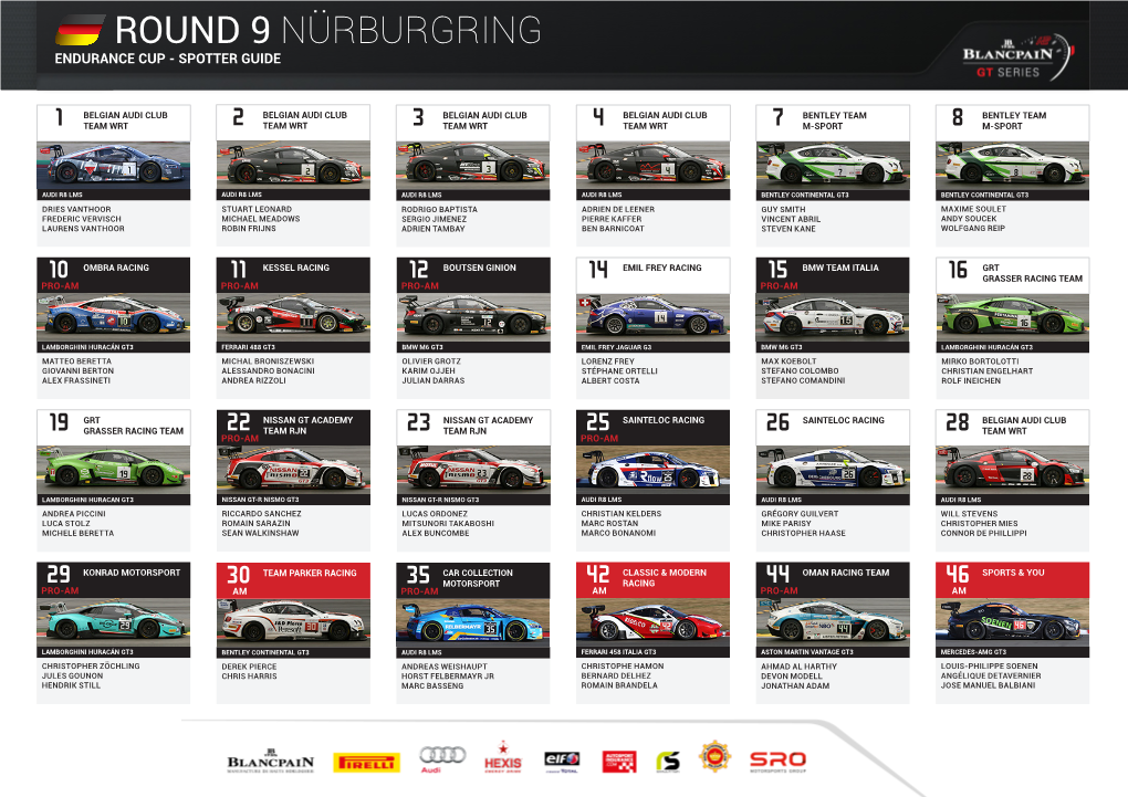 Round 9 Nürburgring Endurance Cup - Spotter Guide