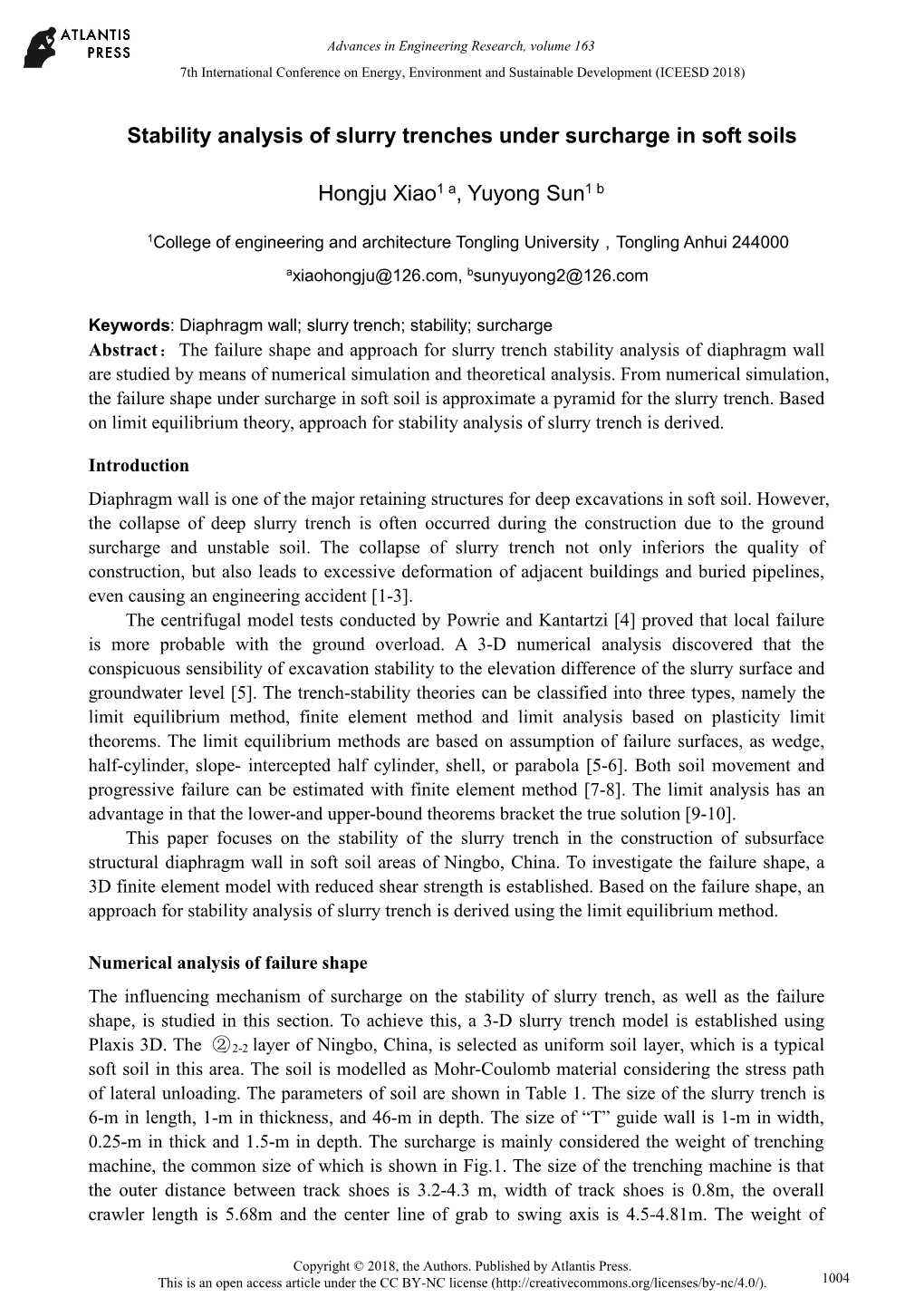 Stability Analysis of Slurry Trenches Under Surcharge in Soft Soils