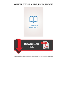 Ebook Download Oliver Twist a Pdf Free Download