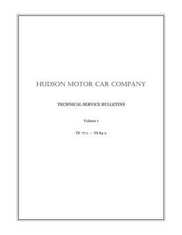 Hudson Motor Car Company