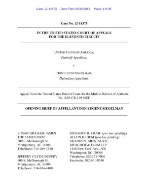 Case No. 12-14373 in the UNITED STATES COURT of APPEALS for the ELEVENTH CIRCUIT