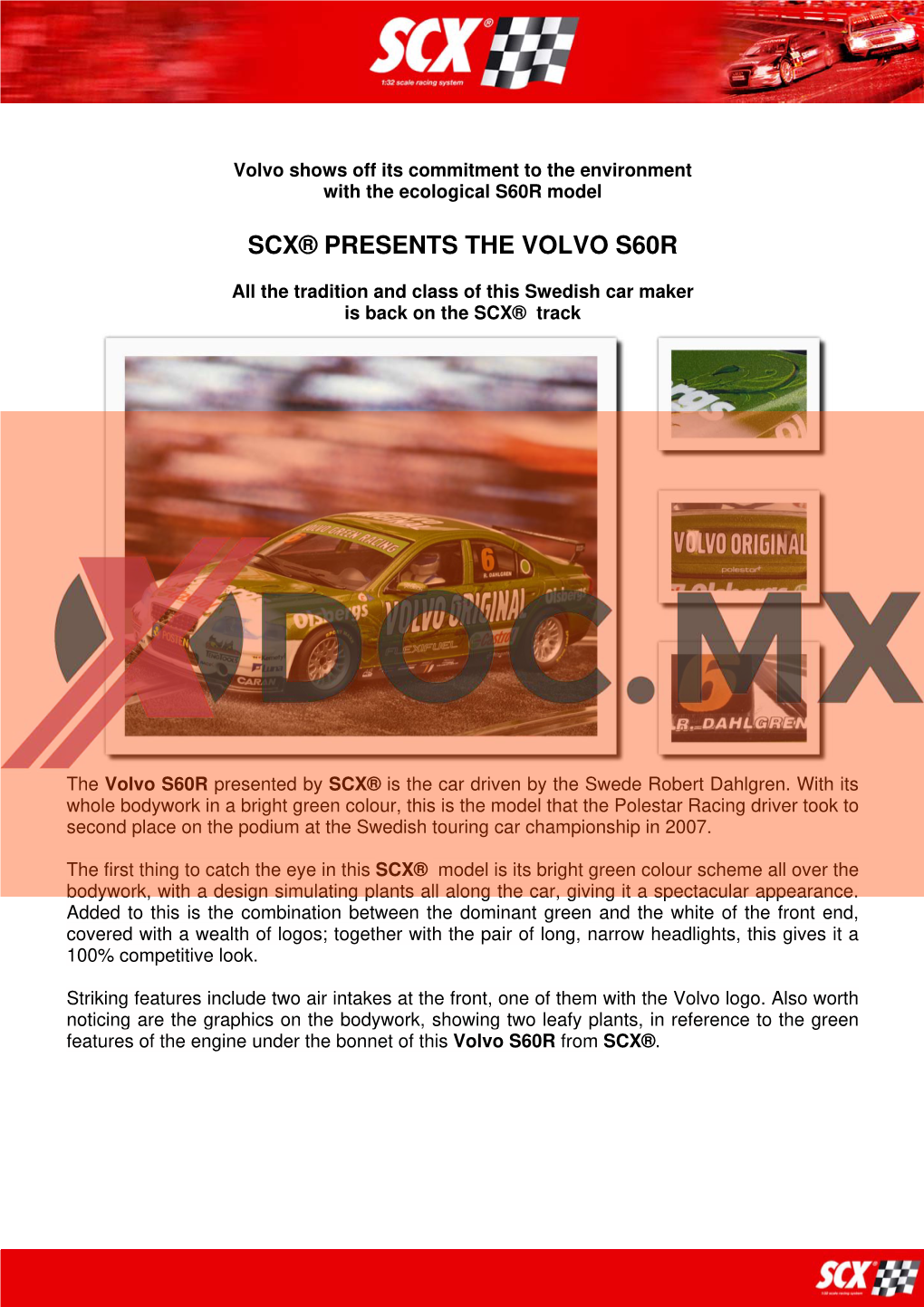 Scx® Presents the Volvo S60r