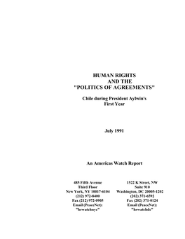Human Rights and the "Politics of Agreements"