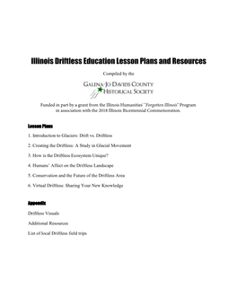 Illinois Driftless Education Lesson Plans and Resources