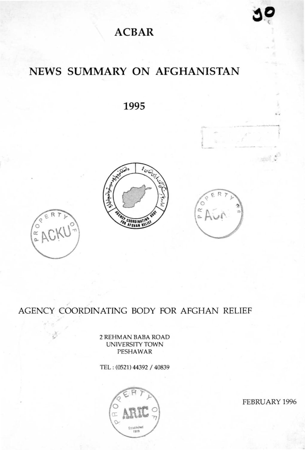 Acbar News Summary on Afghanistan 1995