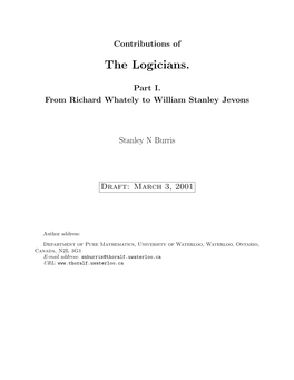 Contributions of the Logicians