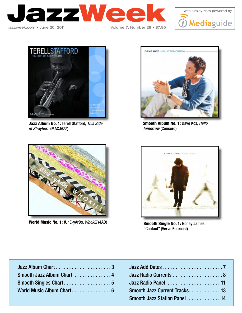 Jazzweek with Airplay Data Powered by Jazzweek.Com • June 20, 2011 Volume 7, Number 29 • $7.95