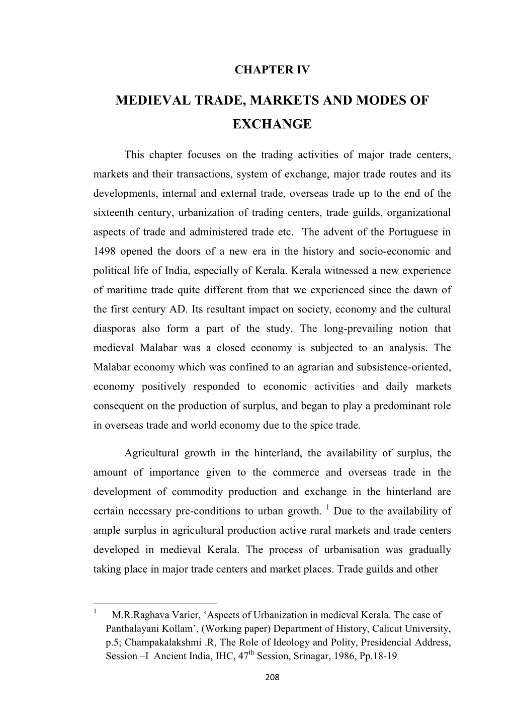 Medieval Trade, Markets and Modes of Exchange