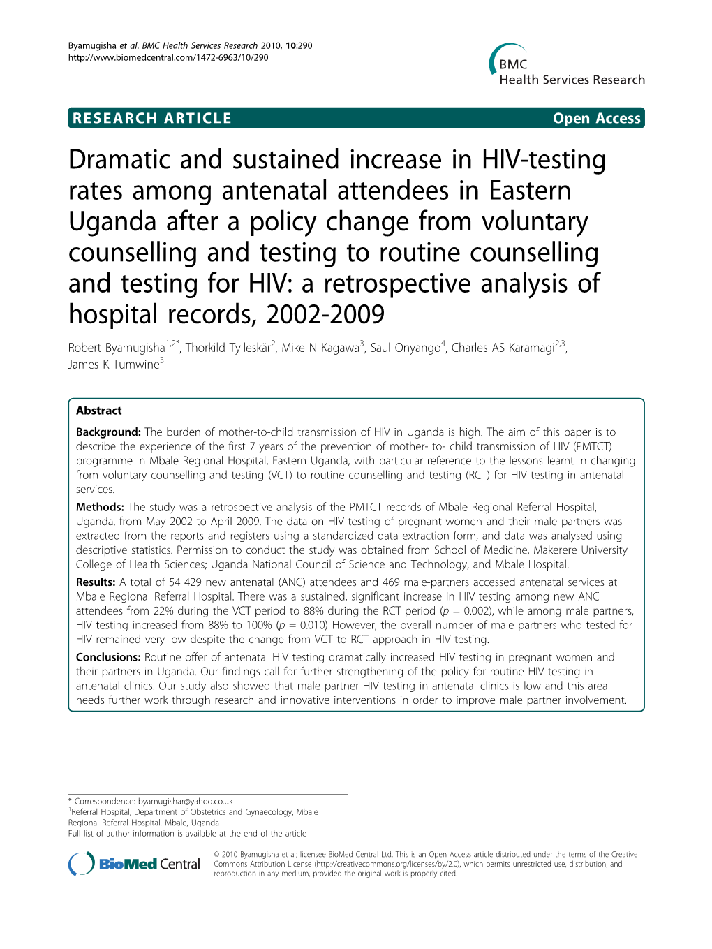 Dramatic and Sustained Increase in HIV-Testing Rates Among Antenatal